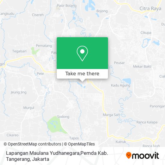 Lapangan Maulana Yudhanegara,Pemda Kab. Tangerang map