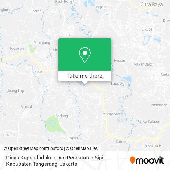 Dinas Kependudukan Dan Pencatatan Sipil Kabupaten Tangerang map
