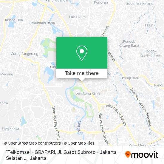 "Telkomsel - GRAPARI, Jl. Gatot Subroto - Jakarta Selatan ... map