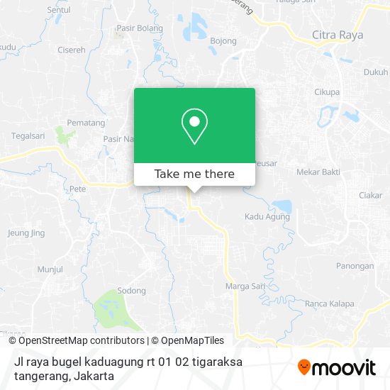 Jl raya bugel kaduagung rt 01 02 tigaraksa tangerang map