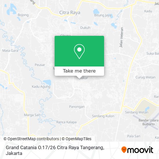 Grand Catania O.17 / 26 Citra Raya Tangerang map