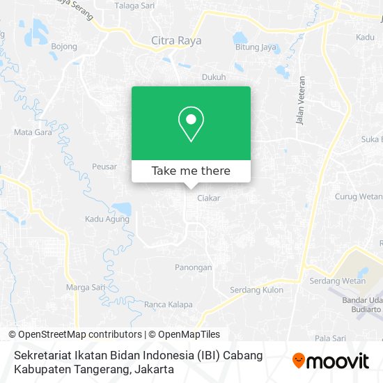 Sekretariat Ikatan Bidan Indonesia (IBI) Cabang Kabupaten Tangerang map