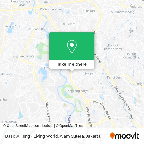 Baso A Fung - Living World, Alam Sutera map