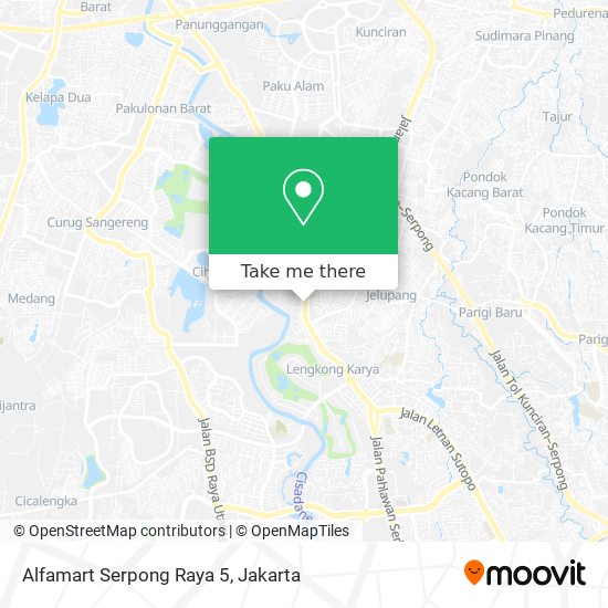 Alfamart Serpong Raya 5 map