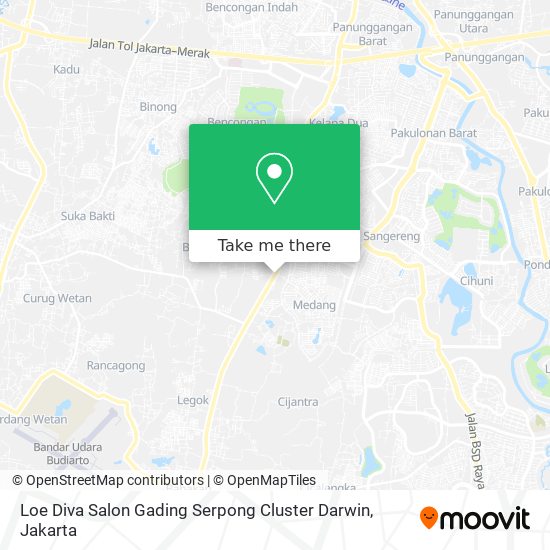 Loe Diva Salon Gading Serpong Cluster Darwin map