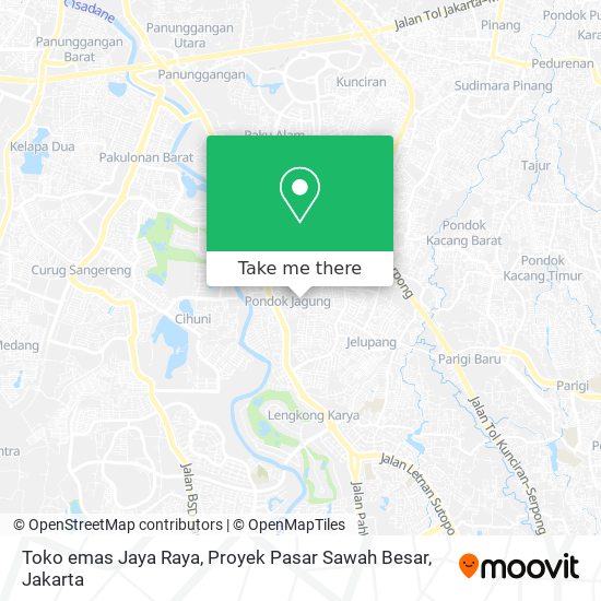 Toko emas Jaya Raya, Proyek Pasar Sawah Besar map