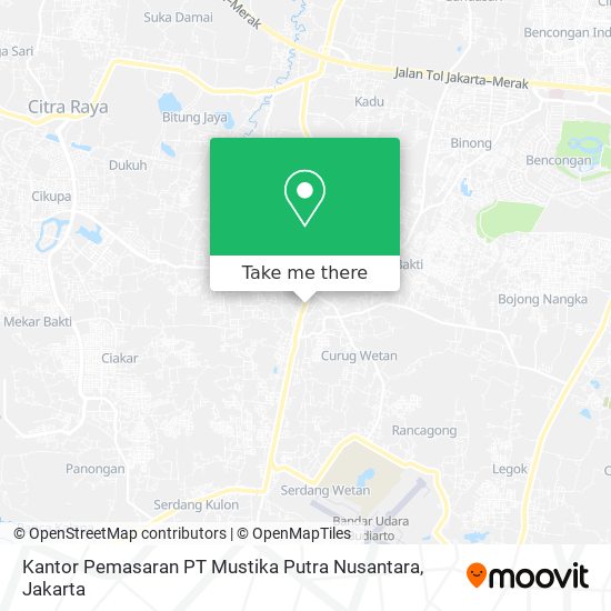 Kantor Pemasaran PT Mustika Putra Nusantara map