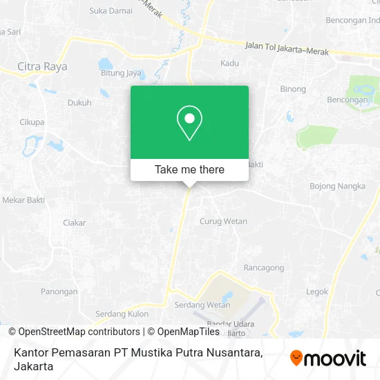 Kantor Pemasaran PT Mustika Putra Nusantara map