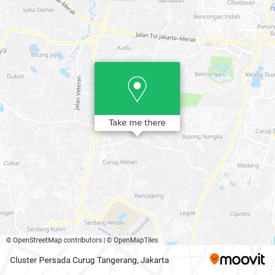 Cluster Persada Curug Tangerang map