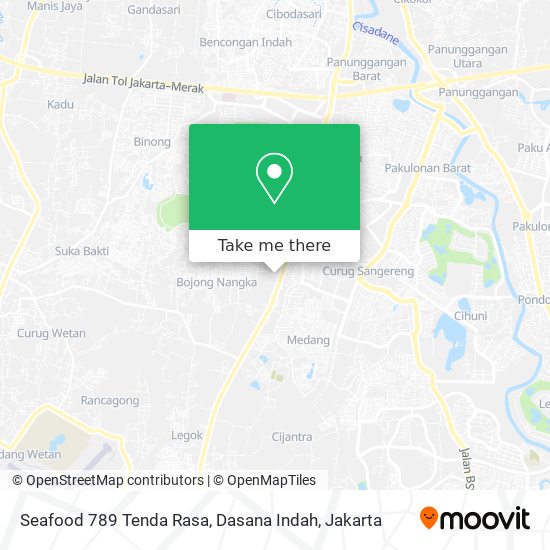 Seafood 789 Tenda Rasa, Dasana Indah map