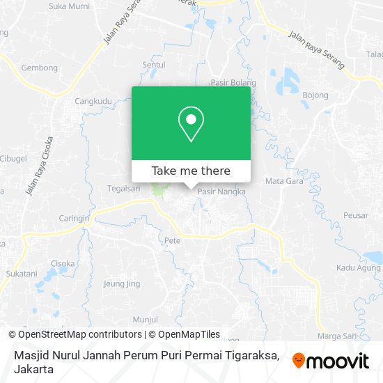 Masjid Nurul Jannah Perum Puri Permai Tigaraksa map