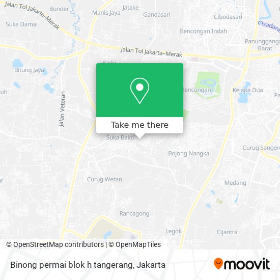 Binong permai blok h tangerang map