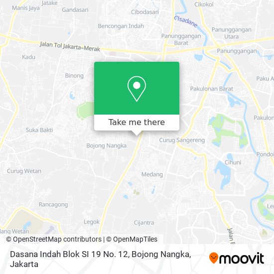Dasana Indah Blok SI 19 No. 12, Bojong Nangka map