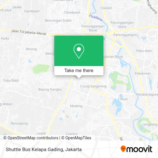 Shuttle Bus Kelapa Gading map