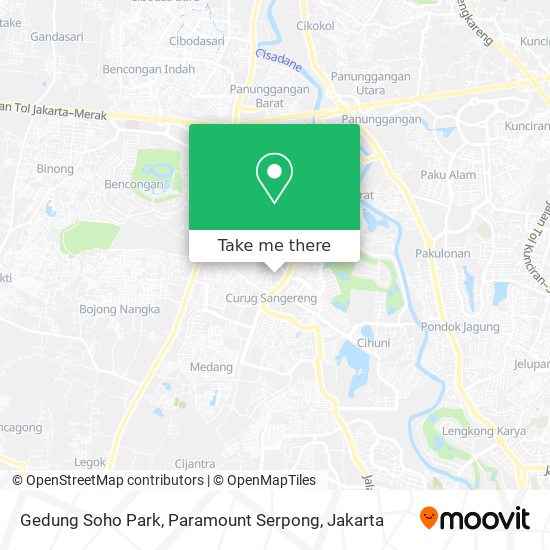 Gedung Soho Park, Paramount Serpong map