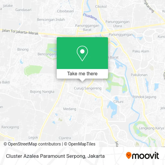 Cluster Azalea Paramount Serpong map