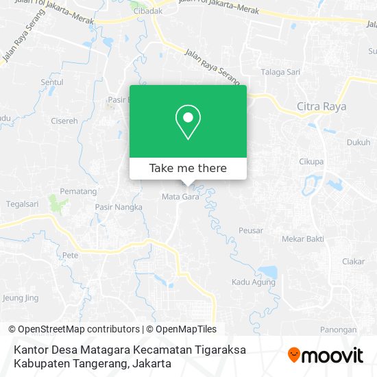 Kantor Desa Matagara Kecamatan Tigaraksa Kabupaten Tangerang map