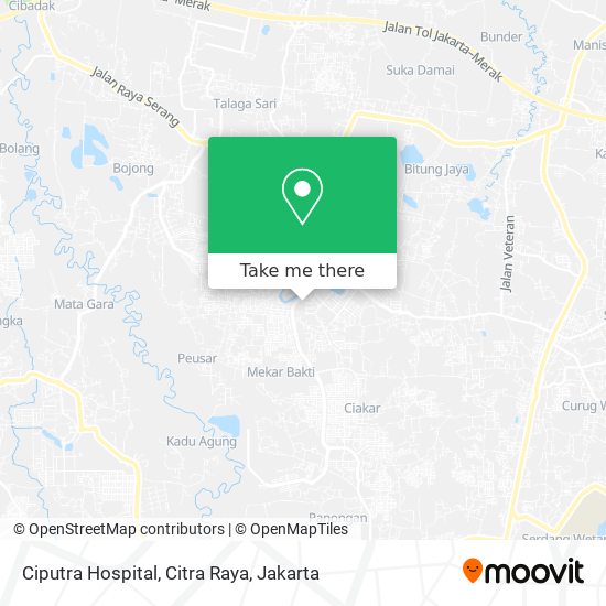 Ciputra Hospital, Citra Raya map
