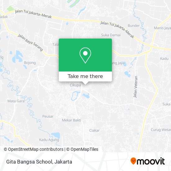 Gita Bangsa School map