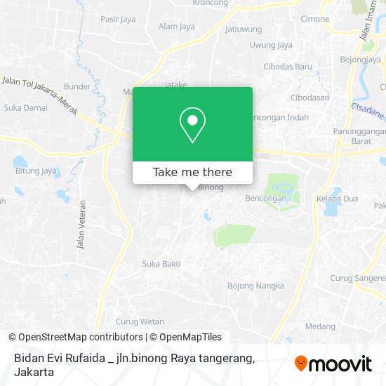 Bidan Evi Rufaida _ jln.binong Raya tangerang map