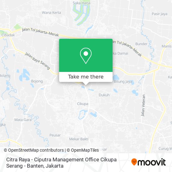 Citra Raya - Ciputra Management Office Cikupa Serang - Banten map