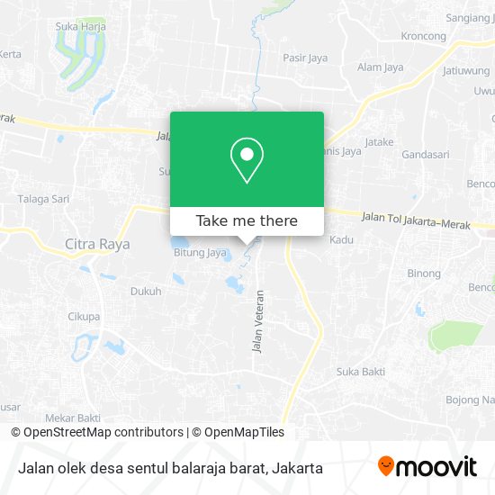 Jalan olek desa sentul balaraja barat map