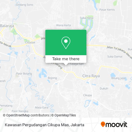 Kawasan Pergudangan Cikupa Mas map