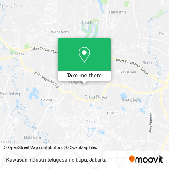 Kawasan industri telagasari cikupa map