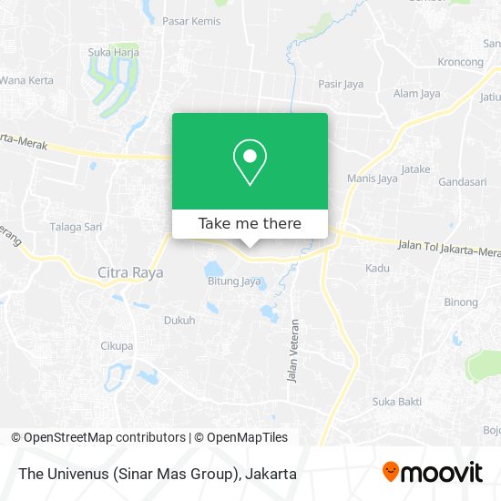 The Univenus (Sinar Mas Group) map