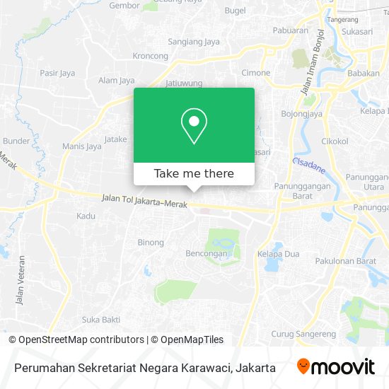 Perumahan Sekretariat Negara Karawaci map