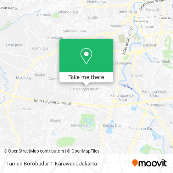 Taman Borobudur 1 Karawaci map