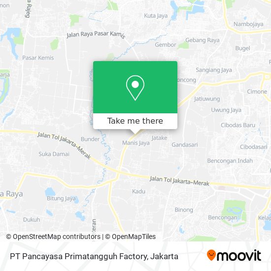 PT Pancayasa Primatangguh Factory map