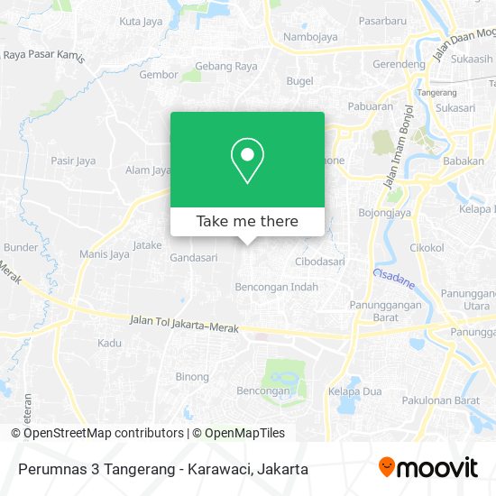 Perumnas 3 Tangerang - Karawaci map