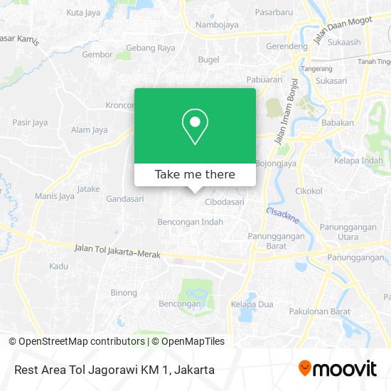 Rest Area Tol Jagorawi KM 1 map