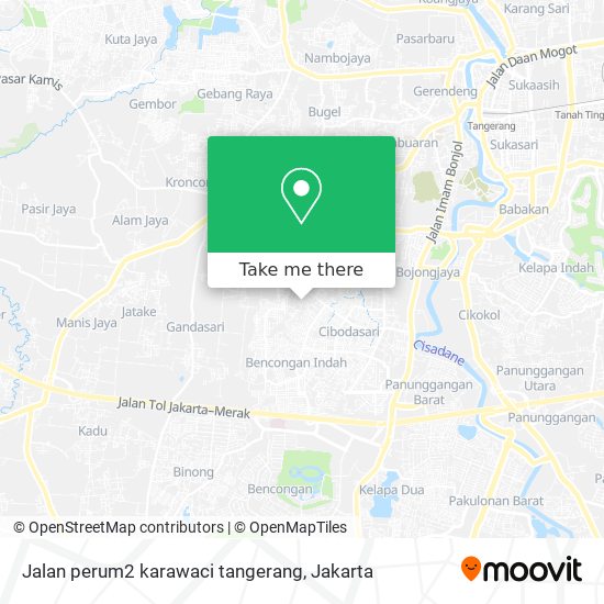 Jalan perum2 karawaci tangerang map