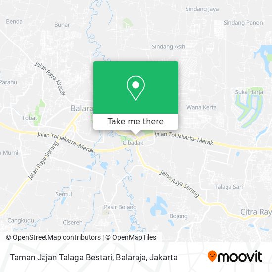 Taman Jajan Talaga Bestari, Balaraja map