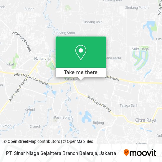 PT. Sinar Niaga Sejahtera Branch Balaraja map