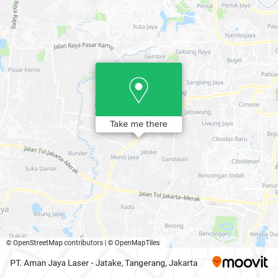 PT. Aman Jaya Laser - Jatake, Tangerang map