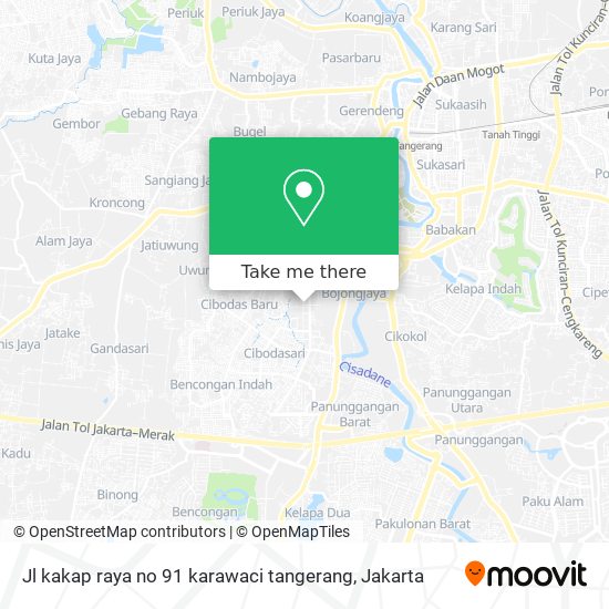 Jl kakap raya no 91 karawaci tangerang map