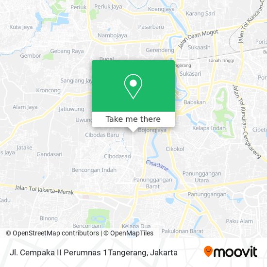 Jl. Cempaka II Perumnas 1Tangerang map