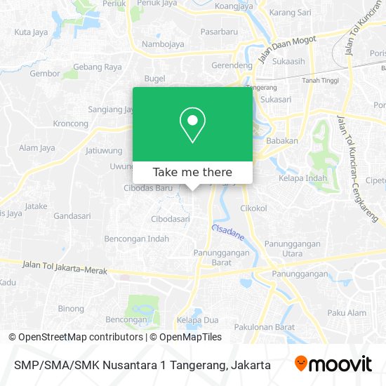 SMP / SMA / SMK Nusantara 1 Tangerang map