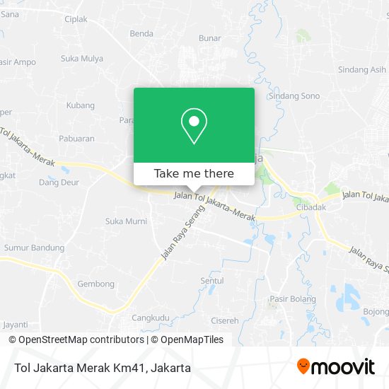 Tol Jakarta Merak Km41 map
