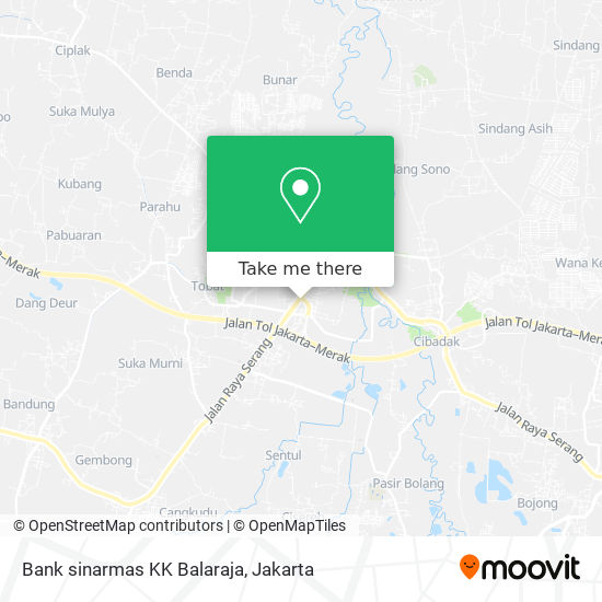 Bank sinarmas KK Balaraja map
