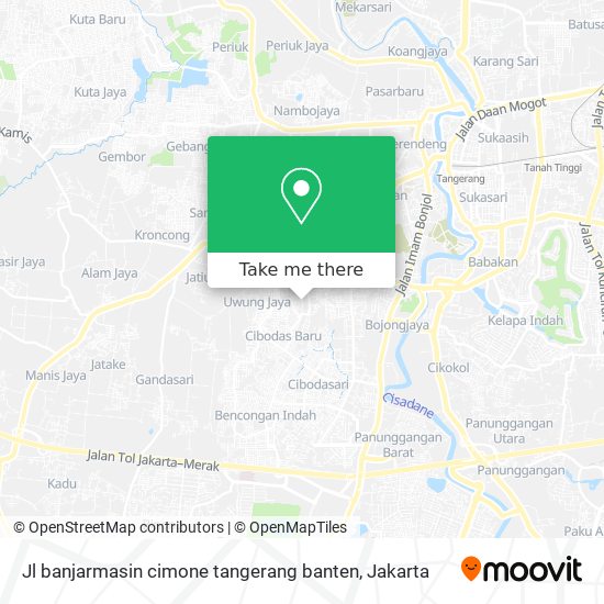 Jl banjarmasin cimone tangerang banten map