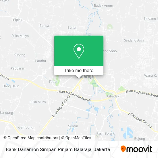 Bank Danamon Simpan Pinjam Balaraja map