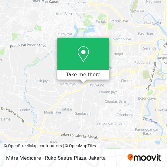 Mitra Medicare - Ruko Sastra Plaza map