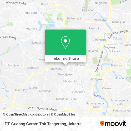 PT. Gudang Garam Tbk Tangerang map