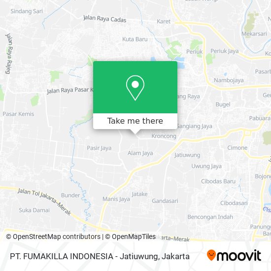 PT. FUMAKILLA INDONESIA - Jatiuwung map