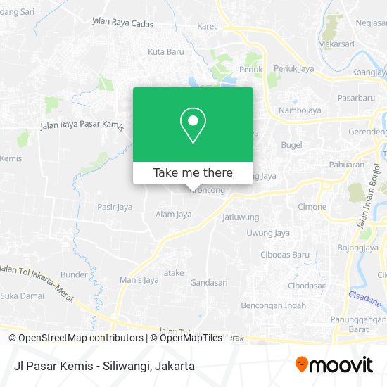 Jl Pasar Kemis - Siliwangi map