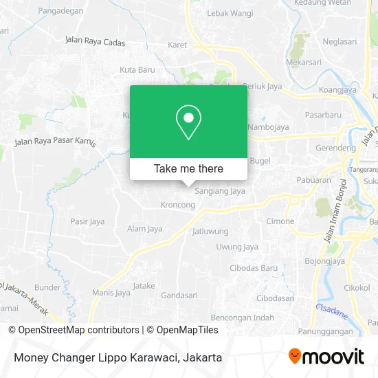 Money Changer Lippo Karawaci map